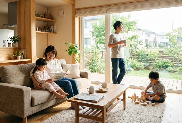 完成した家での宿泊体験